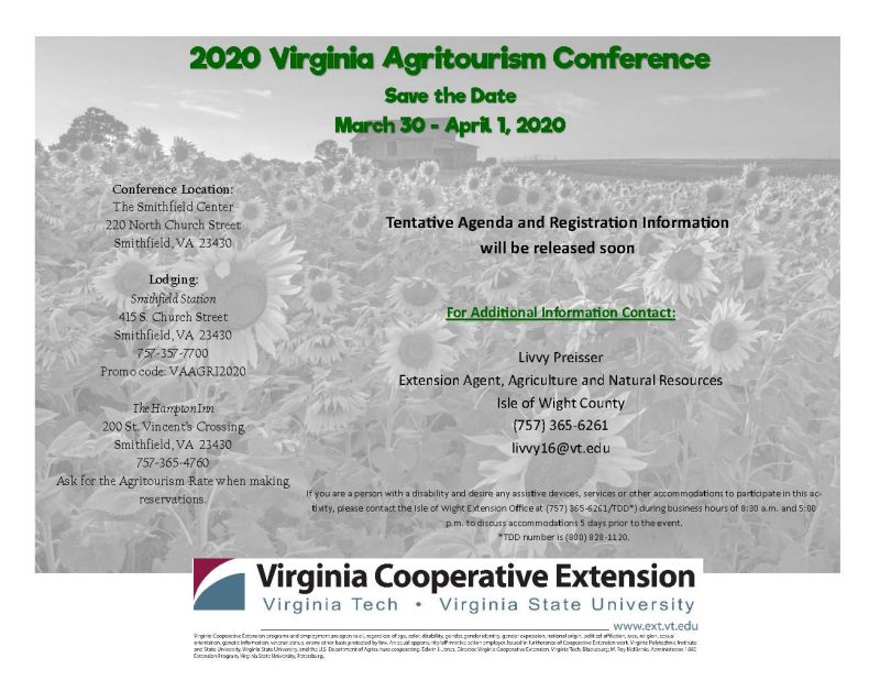 Agritourism Conference Save the Date