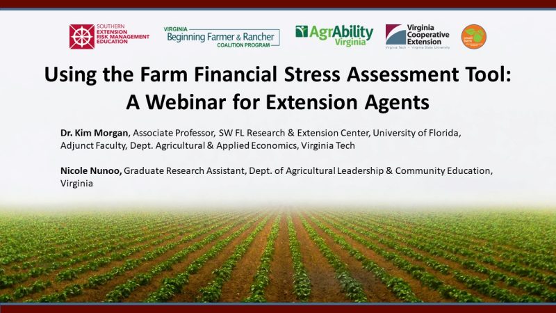 Farm Financial Stress Assessment Tool