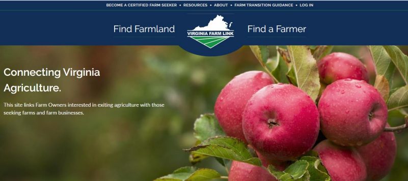 Virginia Farm Link Website Homepage